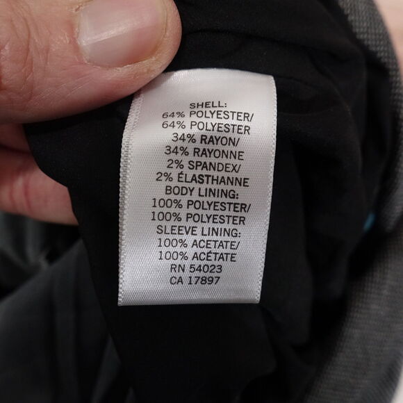 BANANA REPUBLIC GREY SUIT JACKET BLAZER SPORT COAT WOMENS SIZE 0 - Picture 7 of 7